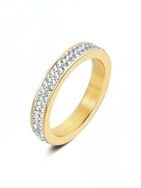 Mantra Pave Double Row Eternity Ring